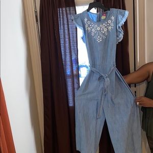 Vince Camuto light denim jumpsuit